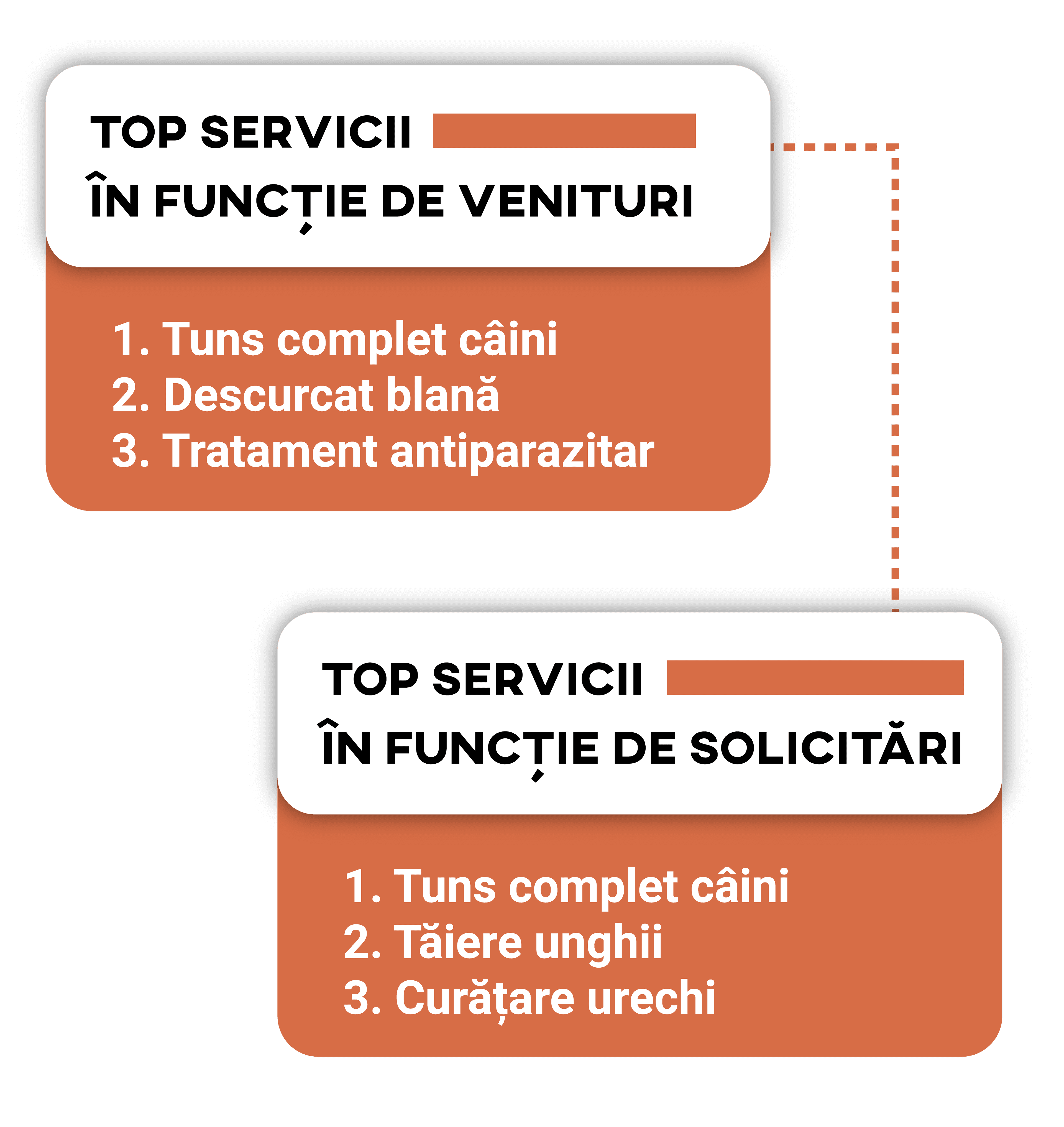 Top servicii după venituri și solicitări